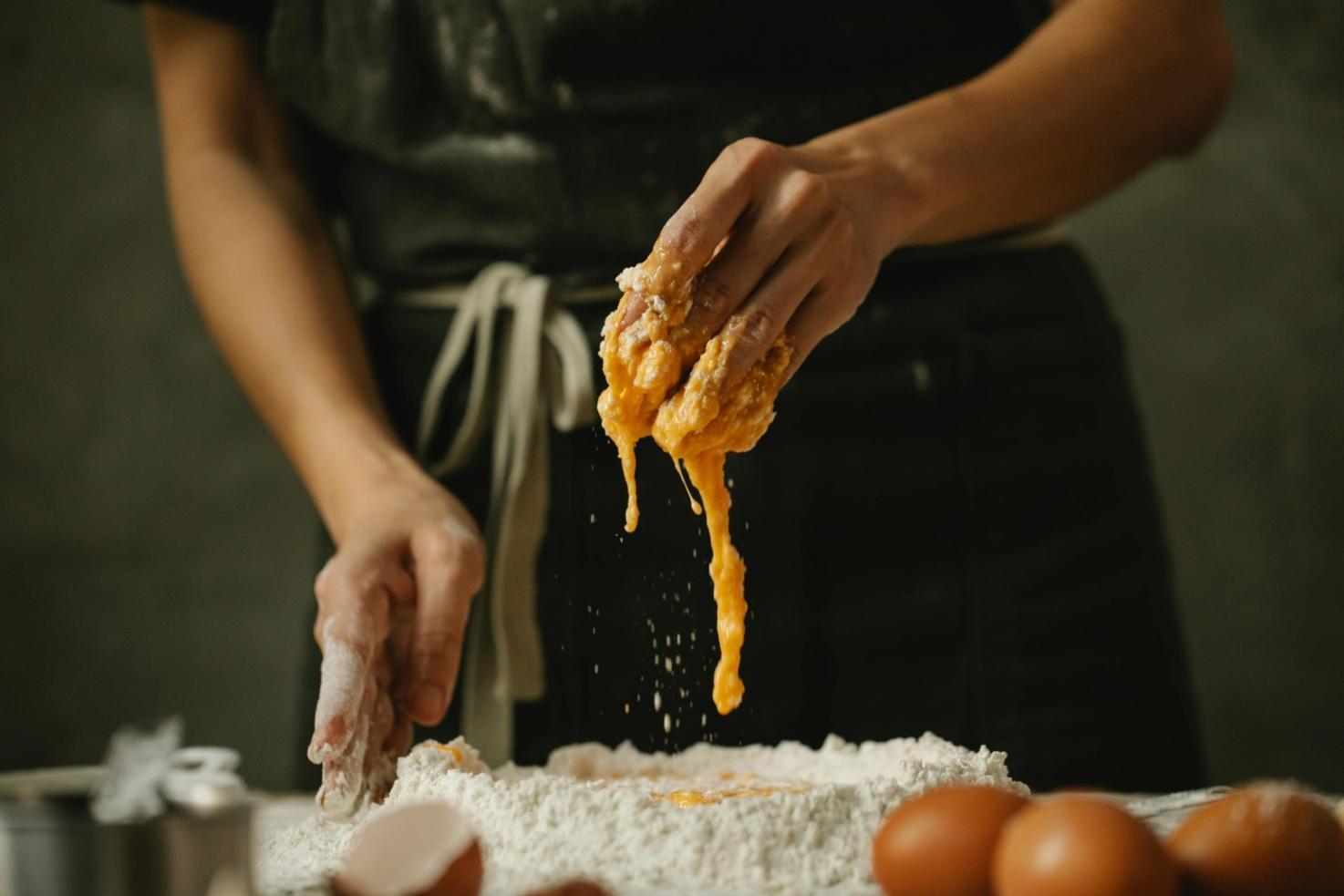 Team preparing event catering